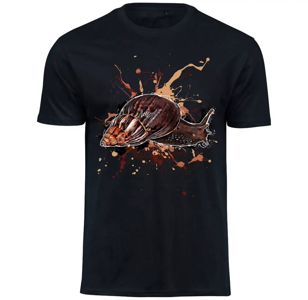 Wirbellose Tiere T-Shirt Lissachatina fulica - Große Achatschnecke (ostafrikanische Riesenschnecke)