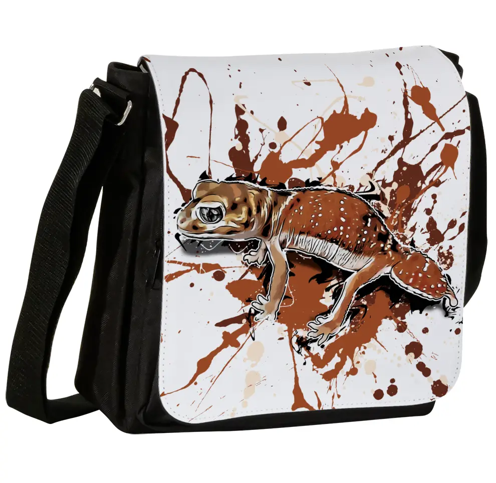 Schultertasche S mit Knopfschwanzgecko (Nephrurus levis levis)