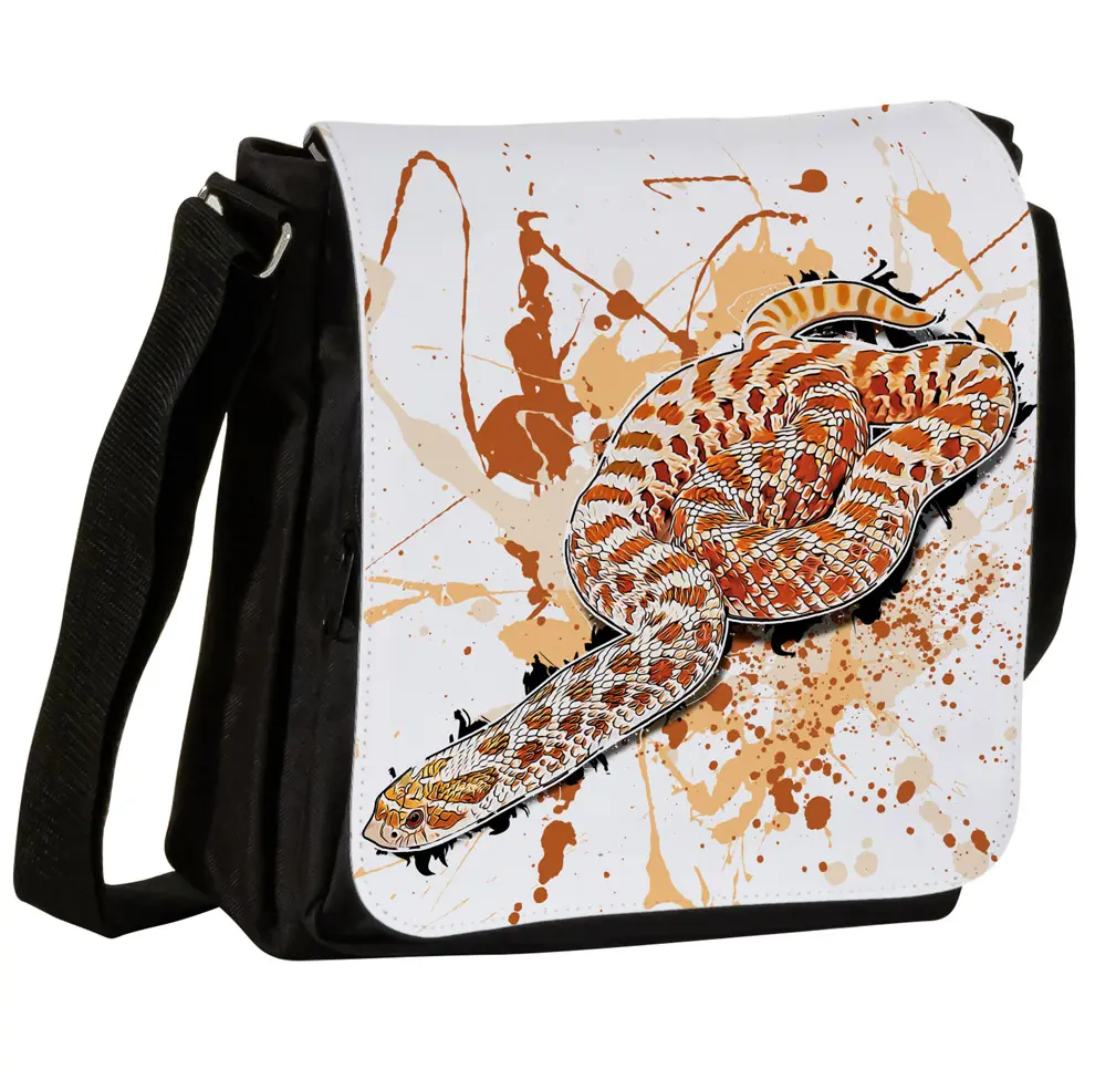 Schultertasche S mit Hakennasennatter Albino (Heterodon nasicus Red Albino)