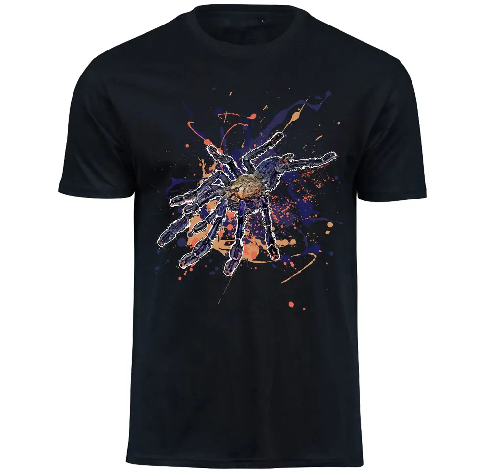 Vogelspinne T-Shirt Omothymus violaceopes - Blaue Malaysia-Vogelspinne