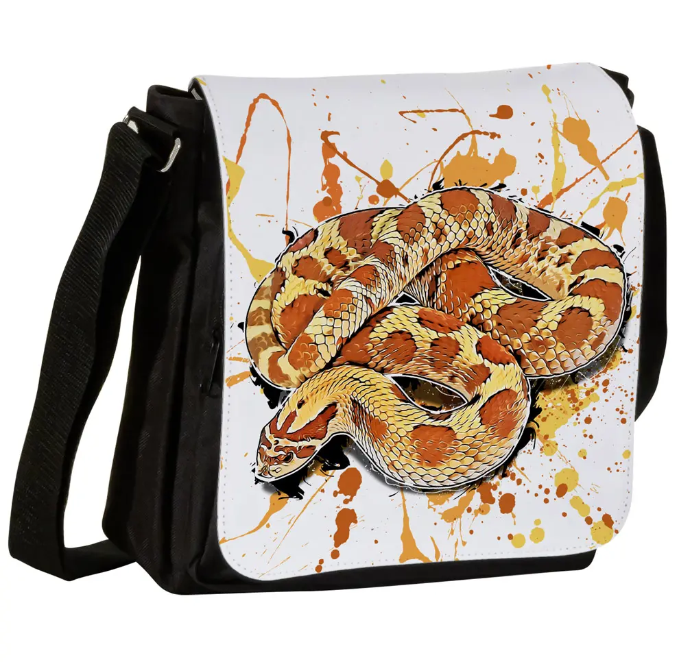 Schultertasche S mit Hakennasennatter (Heterodon nasicus Pastel Conda)