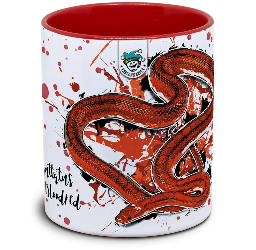 Reptilientasse Kornnatter / Pantherophis guttatus Pied Sided Bloodred