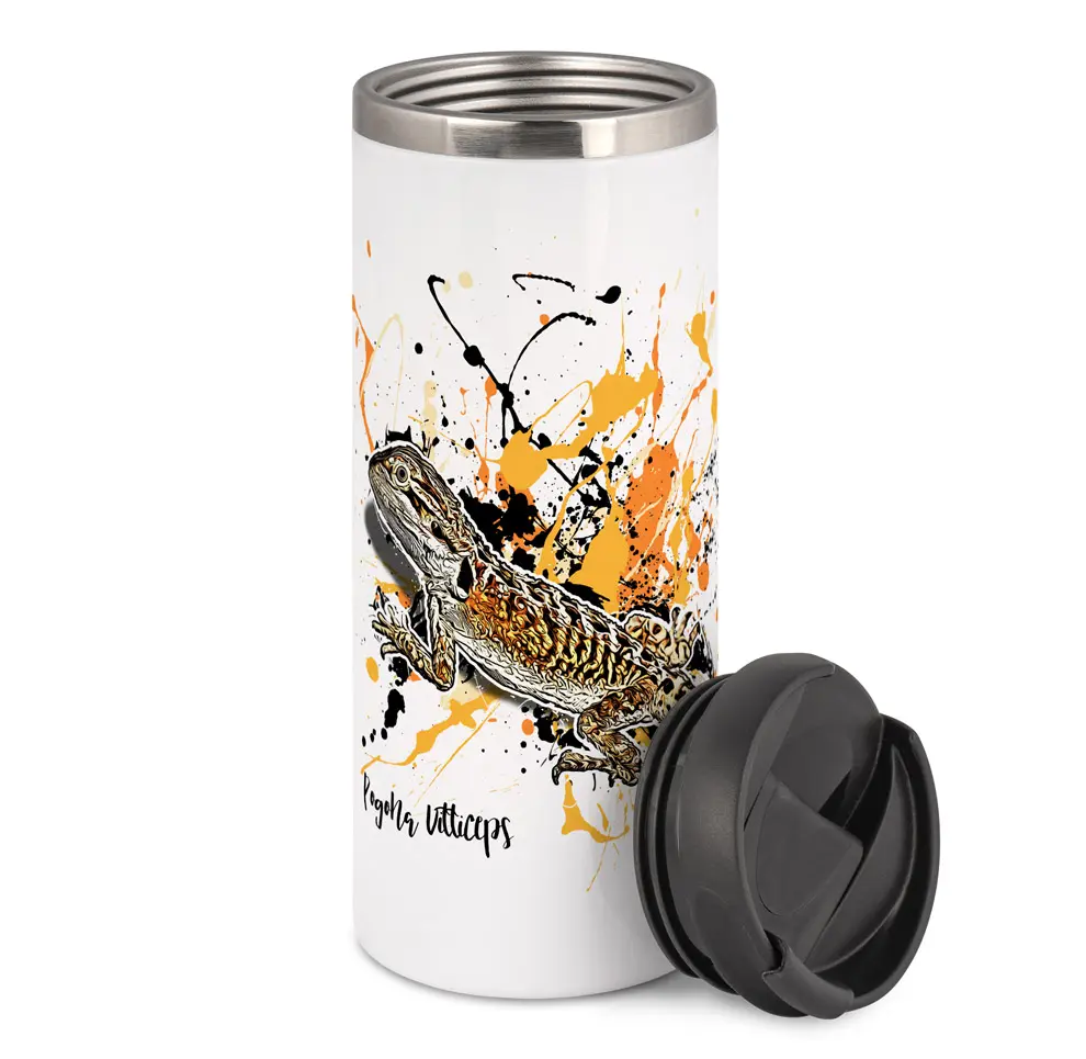 Thermobecher mit Bartagame (Pogona vitticeps) von Tassenkasper