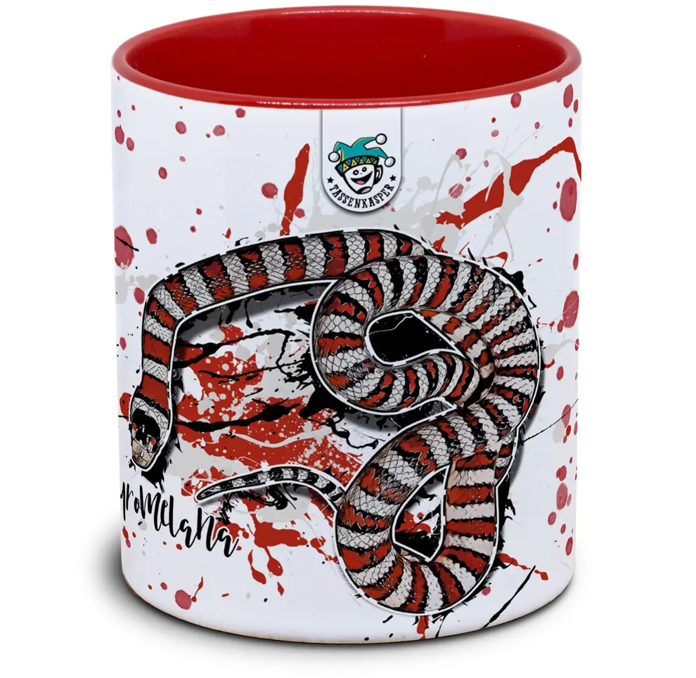 Tasse mit Lampropeltis pyromelana Berg Koenigsnatter