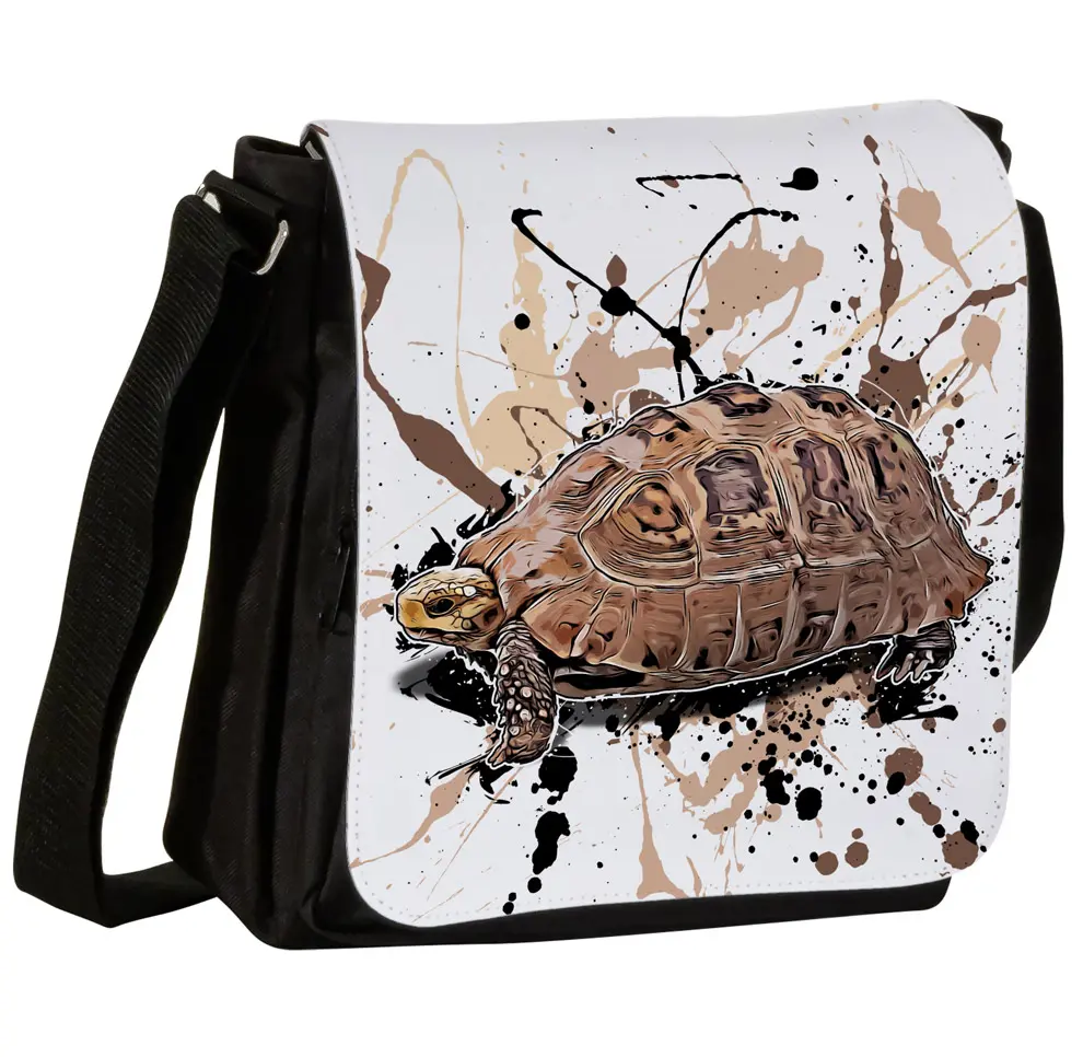 Schultertasche S mit Gelbkopfschildkröte (Indotestudo elongata)