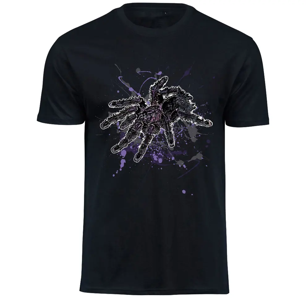 Vogelspinne T-Shirt Avicularia purpurea - Schwarze Purpur-Vogelspinne
