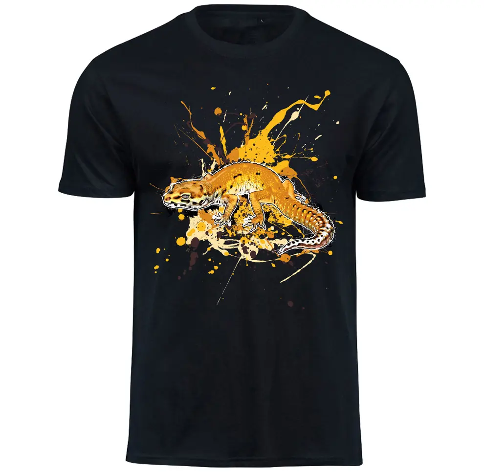 Reptilien T-Shirt Eublepharis macularius "Tangerine Bellalbino" - Leopardgecko