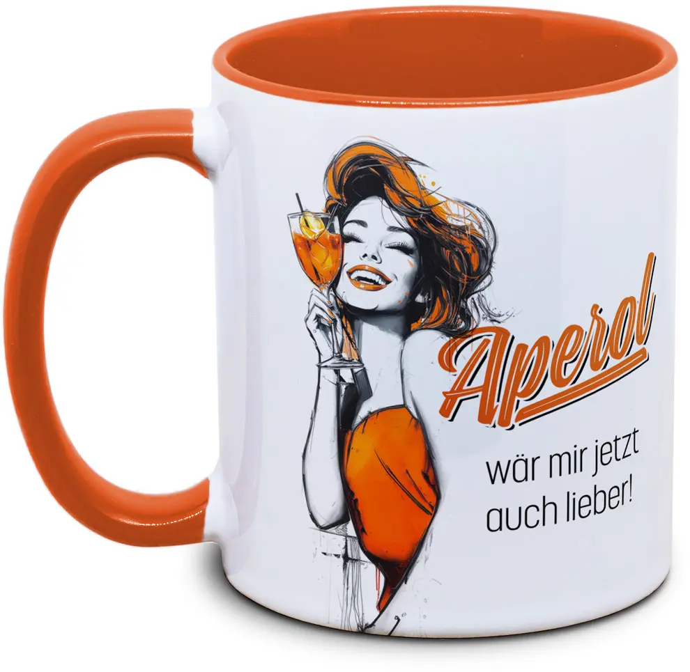 Aperol Tasse - Aperol wär mir jetzt auch lieber!