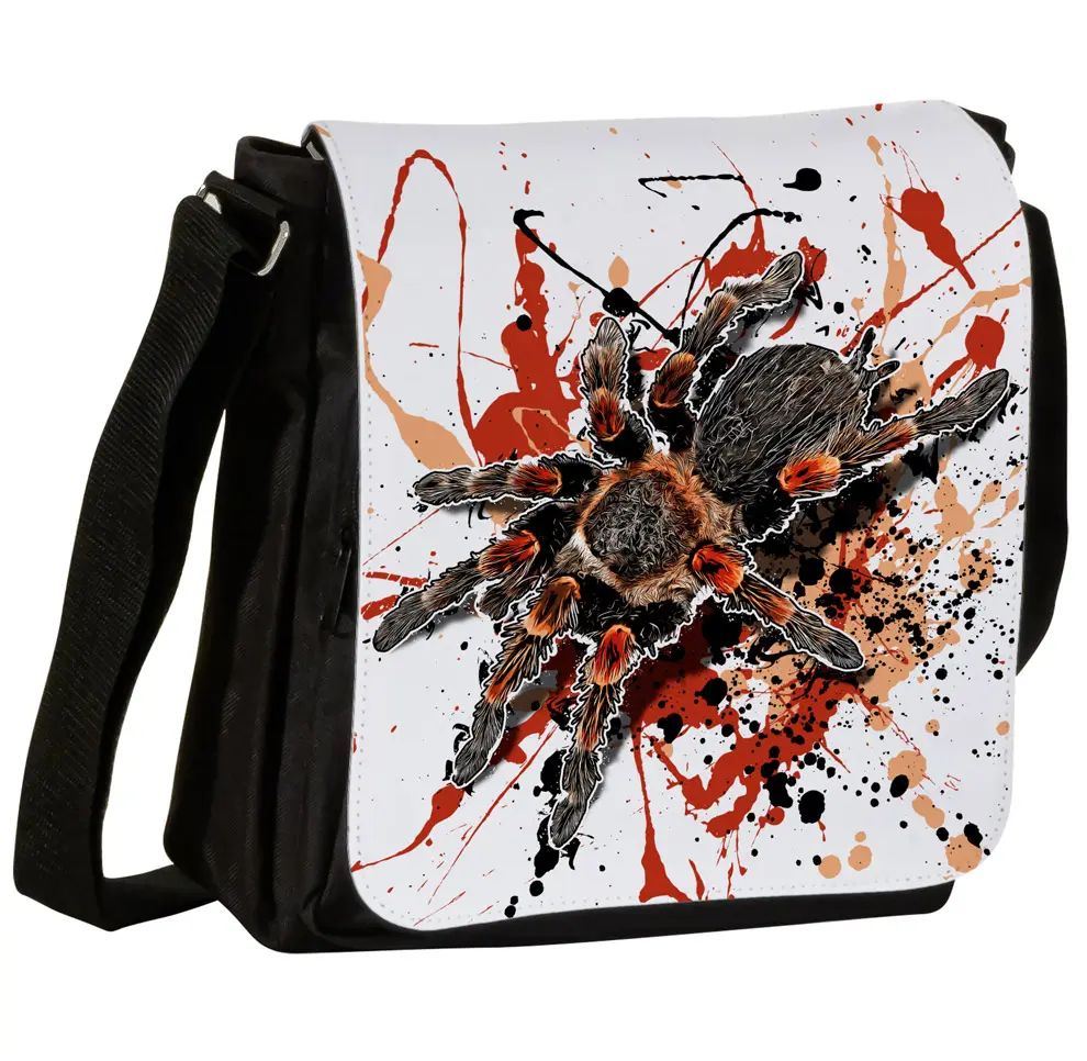 Schultertasche S mit Rotknie-Vogelspinne (Brachypelma hamorii)