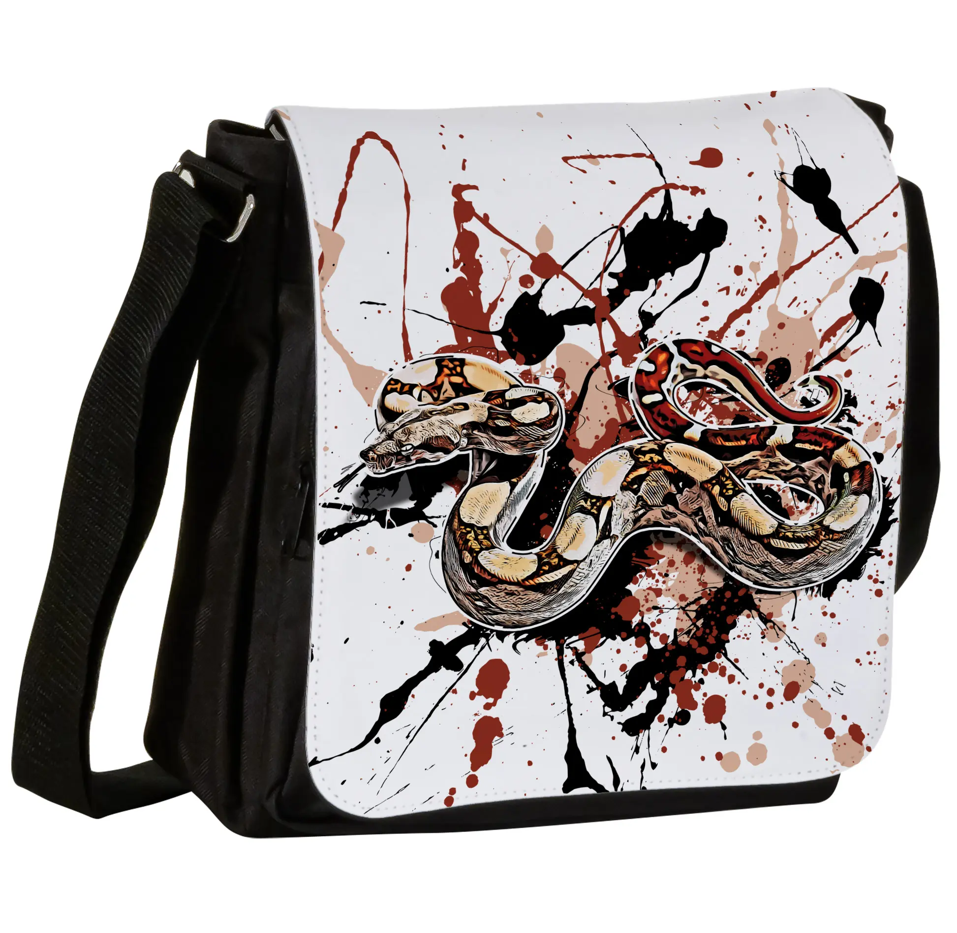 Schultertasche S mit Abgottschlange (Boa constrictor)