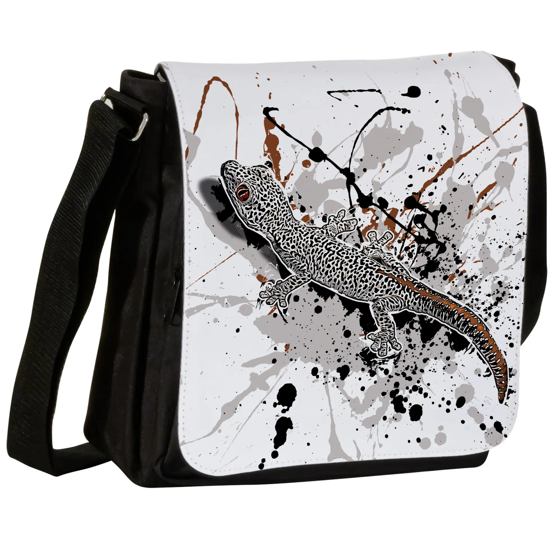 Schultertasche S mit Goldschwanzdrüsengecko (Strophurus taenicauda)