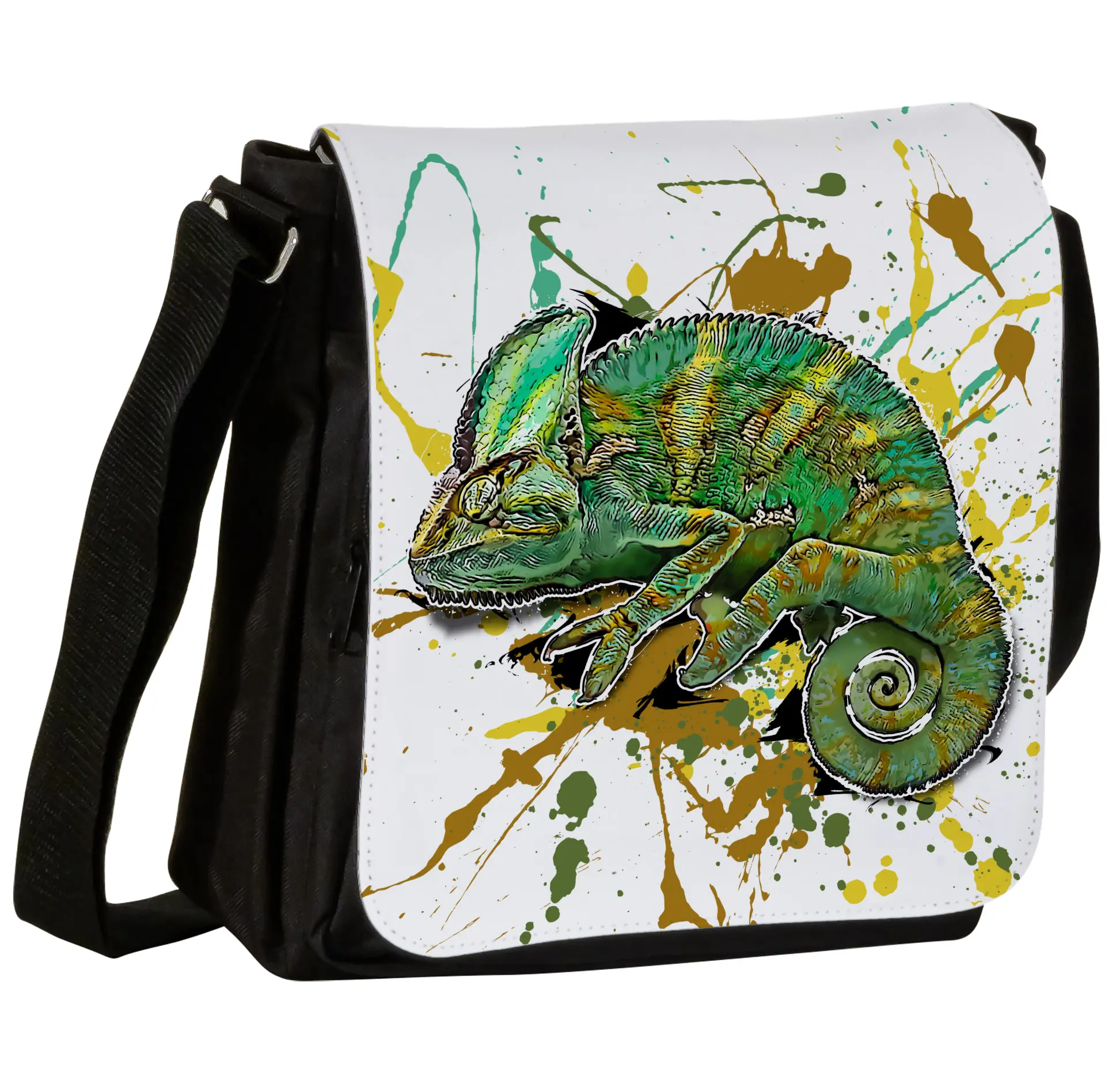 Schultertasche S mit Jemenchamäleon (Chamaeleo calyptratus)