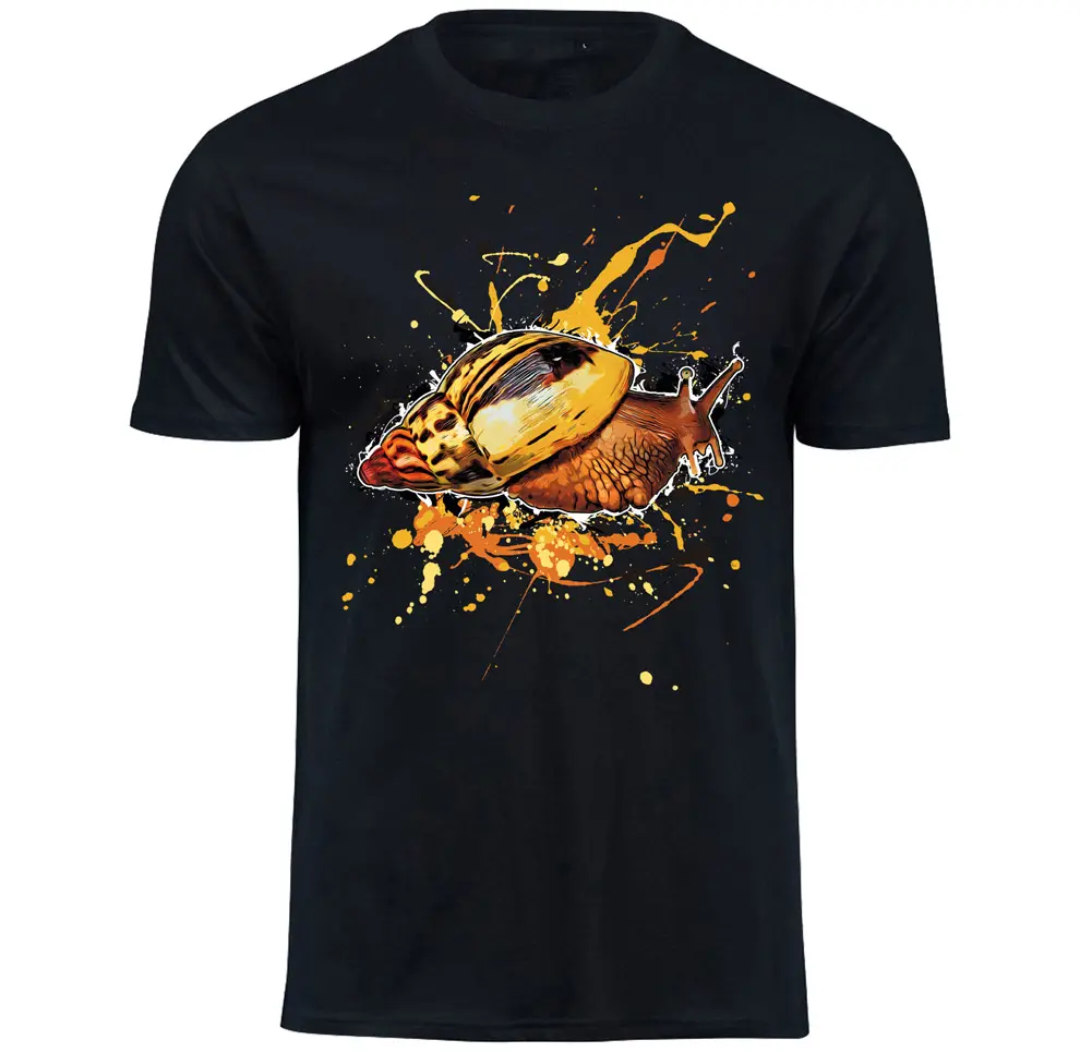Wirbellose Tiere T-Shirt Lissachatina albopicta - Afrikanische Riesenschnecke (Achatschnecke)