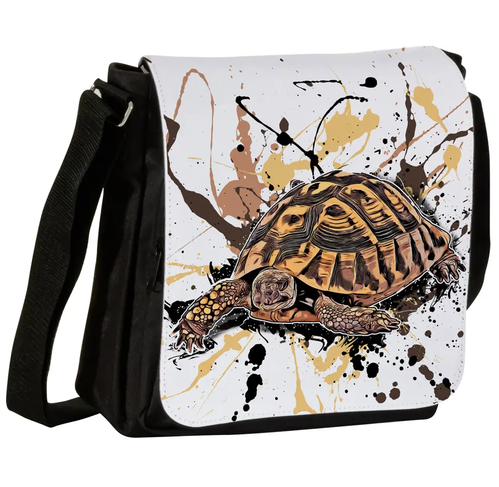 Schultertasche S mit Griechische Landschildkröte (Testudo hermanni)