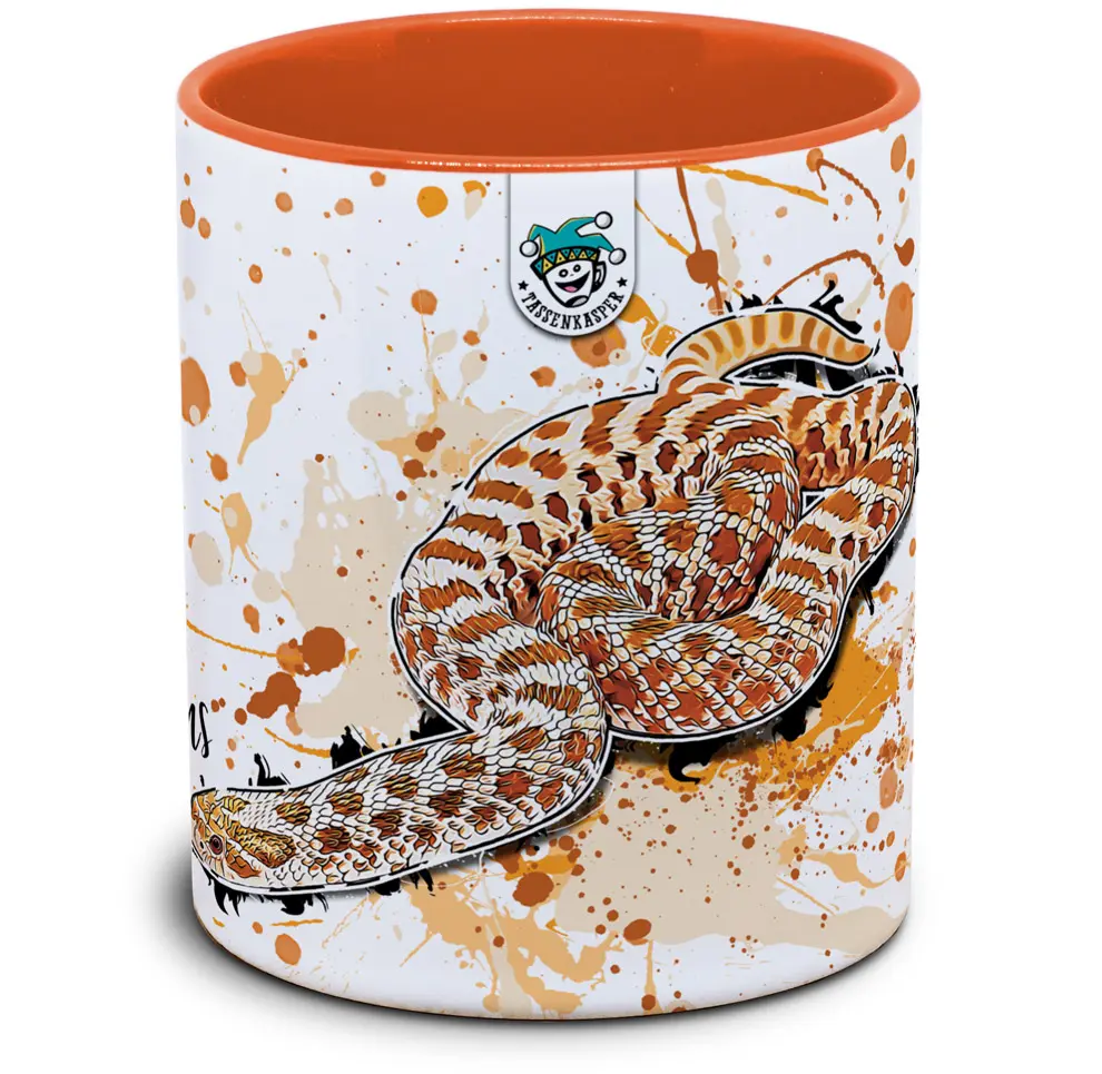 Tasse mit Hakennasennatter Heterodon nasicus Red Albino